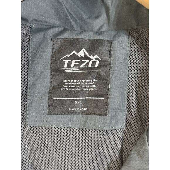 TEZO Outdoor Sport Jacket Mens XXL 2XL Coat Full Zip Windbreaker Waterproof Hike - Picture 2 of 4